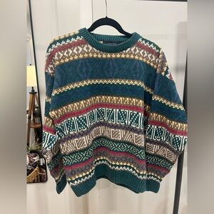 Vintage Men’s LIBERTY 100% Cotton Knit Chunky Sweater